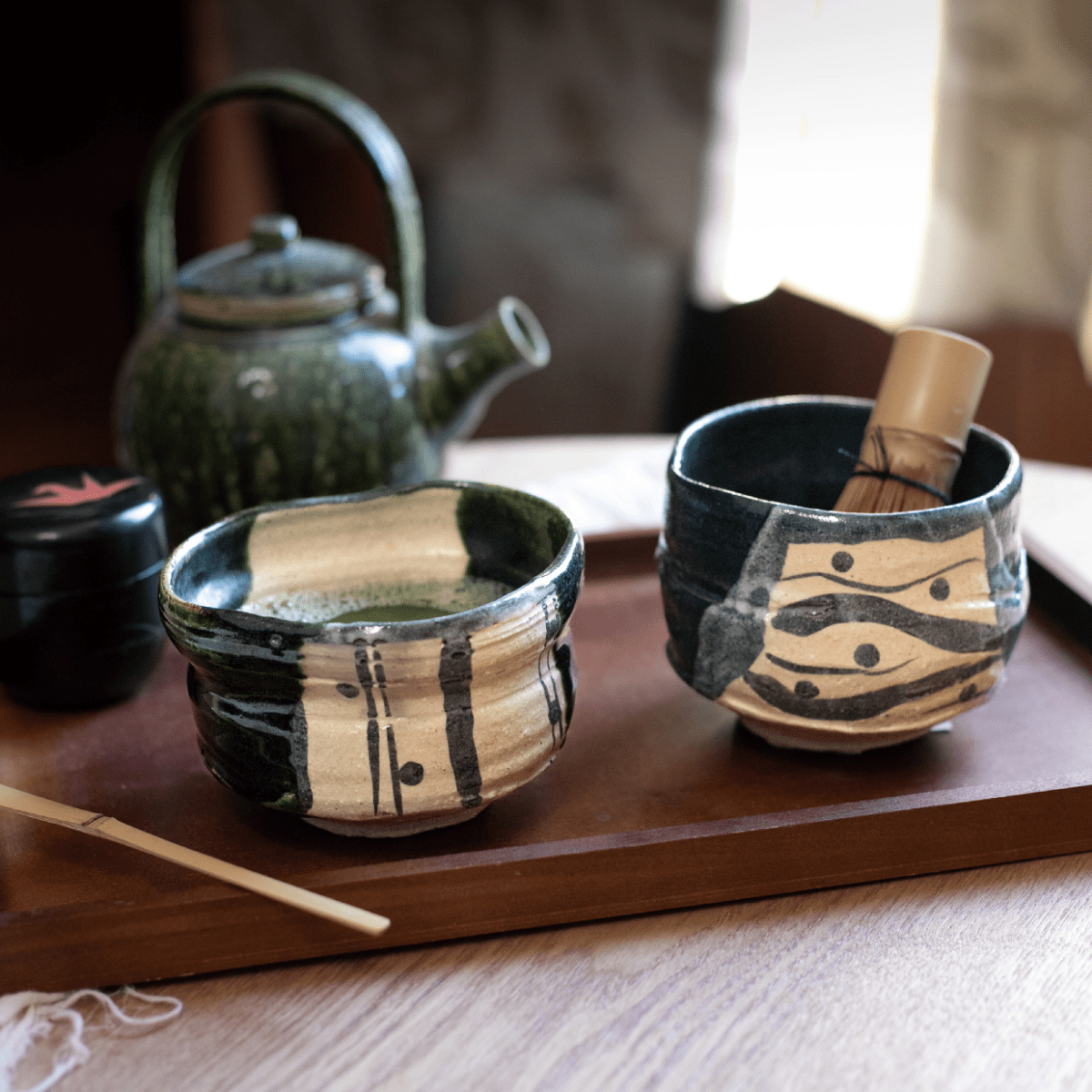 Set of Oribe Matcha Bowls