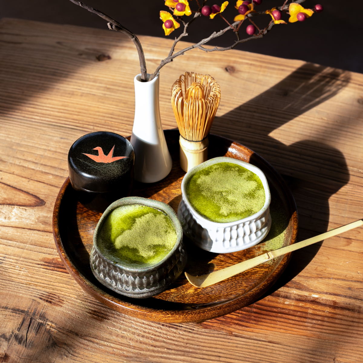 A set of matcha handmade matcha cups