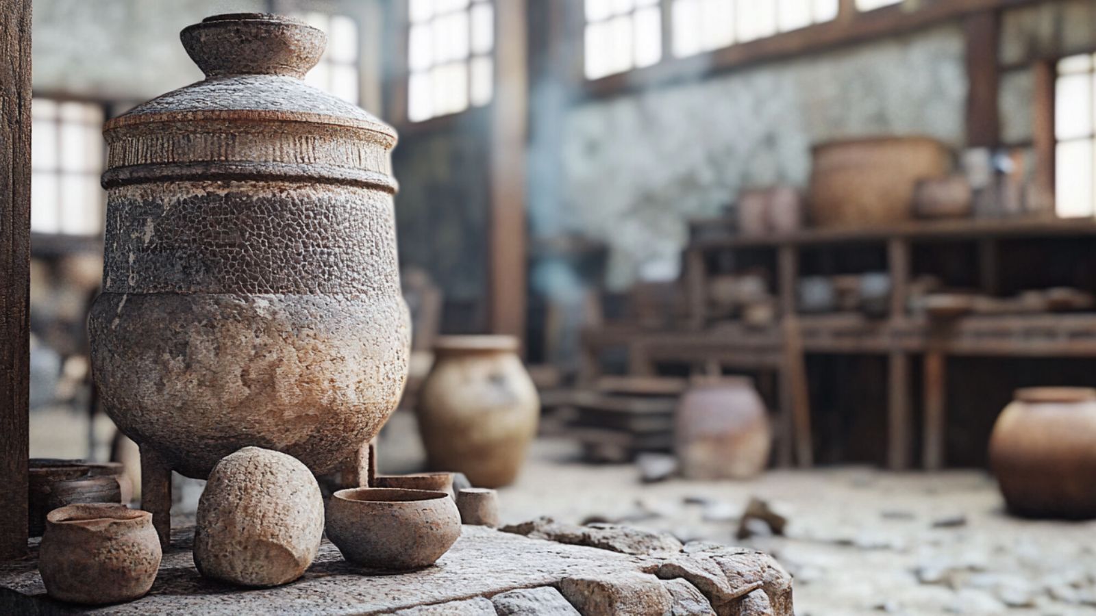 A bizen pottery kiln