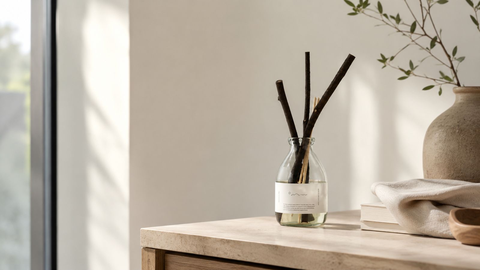 A Japanese Reed Diffuser on a table