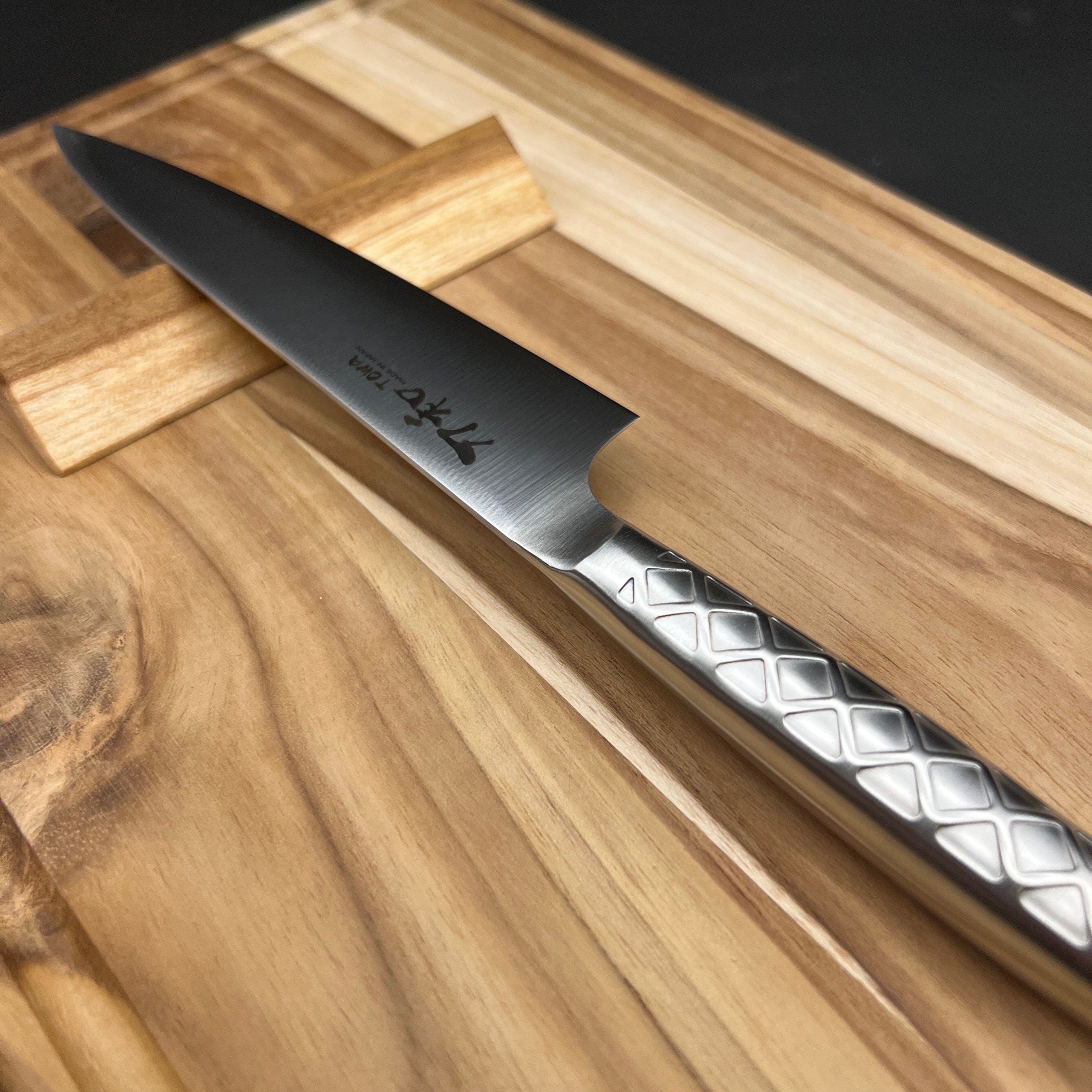 All Stainless Santoku Petty Knife 12cm All Stainless Santoku Petty Knife 12cm - Japanese Knives | My Japanese World