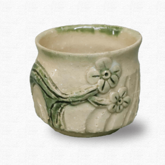 Beige Harahachibu Sake Cup Harahachibu Sake Cup