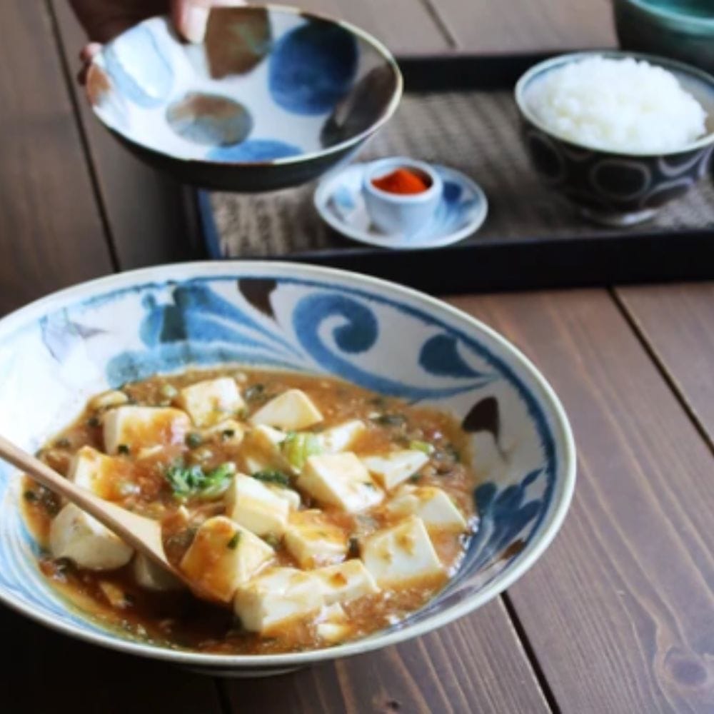 Brush Blue Salad Noodle Bowl Pair Brush Blue Salad Noodle Bowl Pair