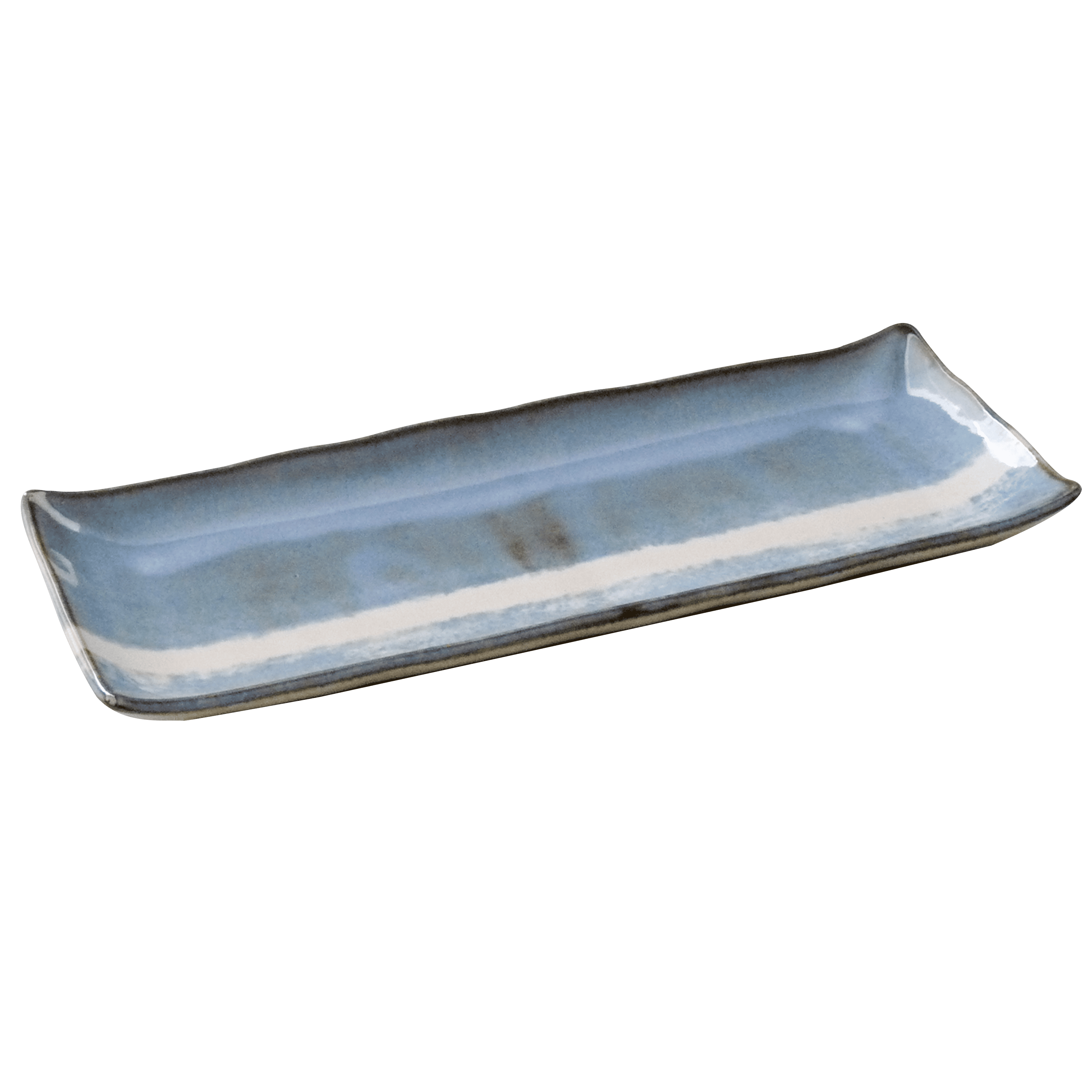 Brush Blue Sushi Plate Set Brush Blue Sushi Plate Set