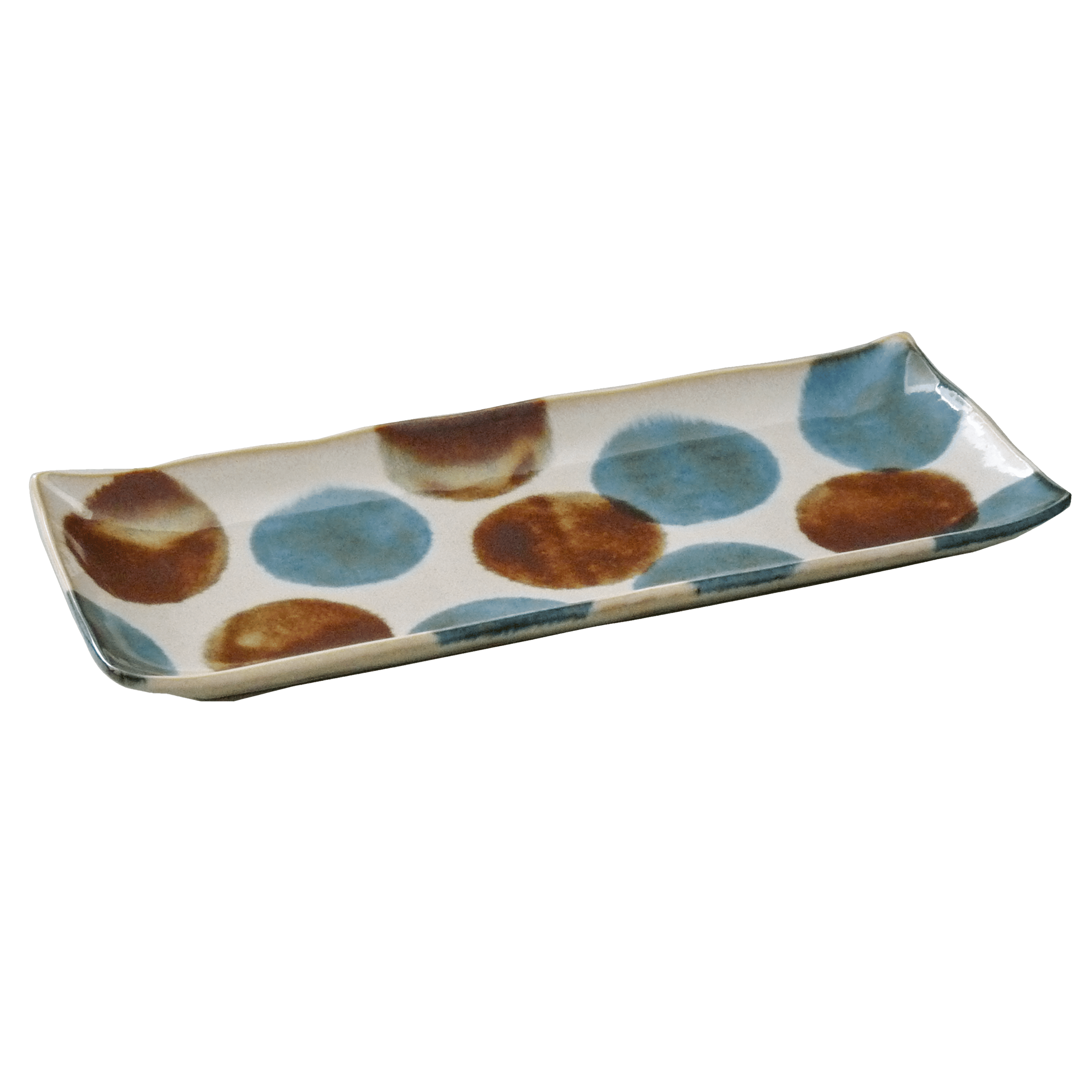 Brush Blue Sushi Plate Set Brush Blue Sushi Plate Set