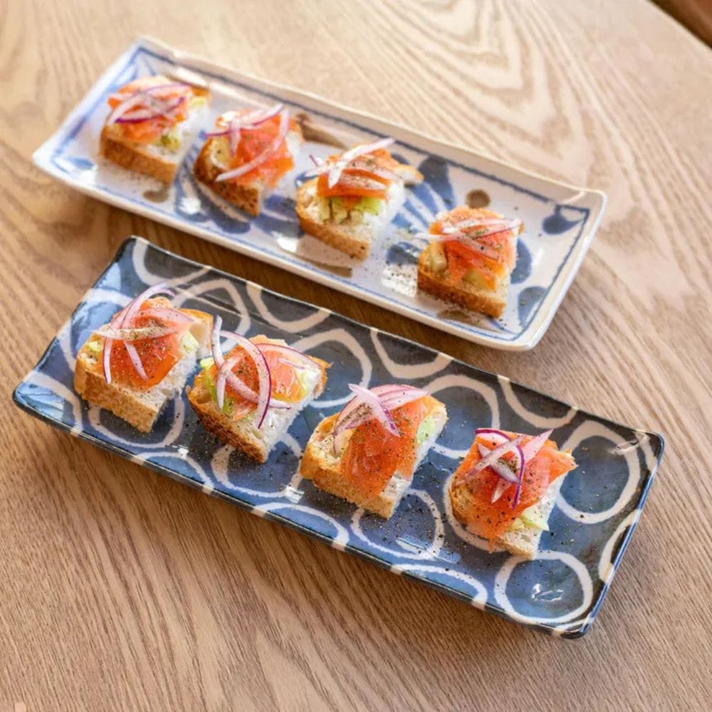 Brush Blue Sushi Plate Set (5 pieces) Brush Blue Sushi Plate Set (5 pieces)