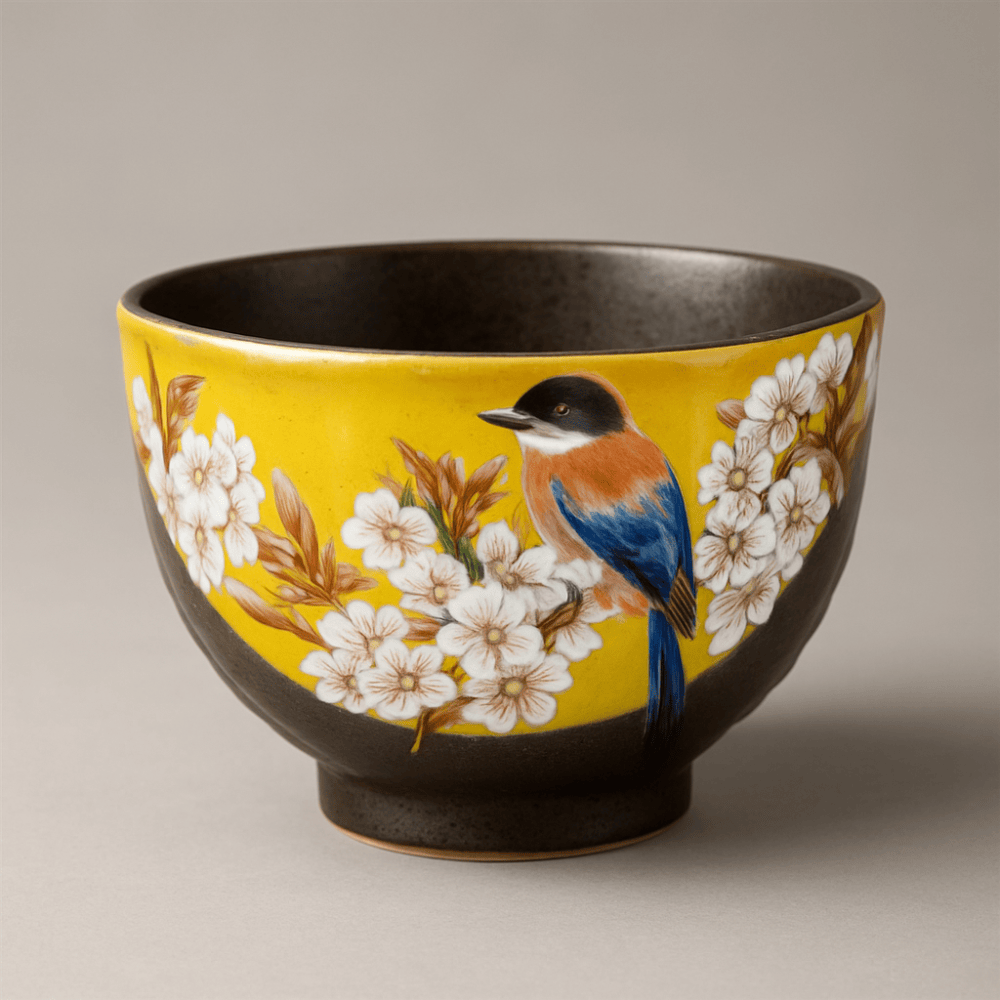 Cherry and Bird Chazuke Bowl Cherry and Bird Chazuke Bowl