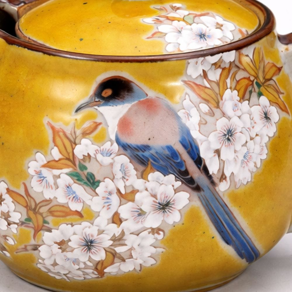 Cherry and Bird Kutani Tea Pot Cherry and Bird Kutani Tea Pot