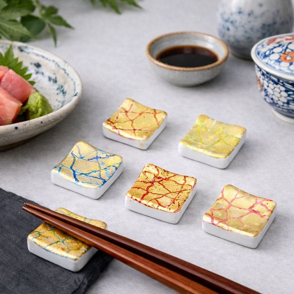 Chopstick Rest Gold Kutani (Set of 5 Pieces) Chopstick Rest Gold Kutani (Set of 5 Pieces)