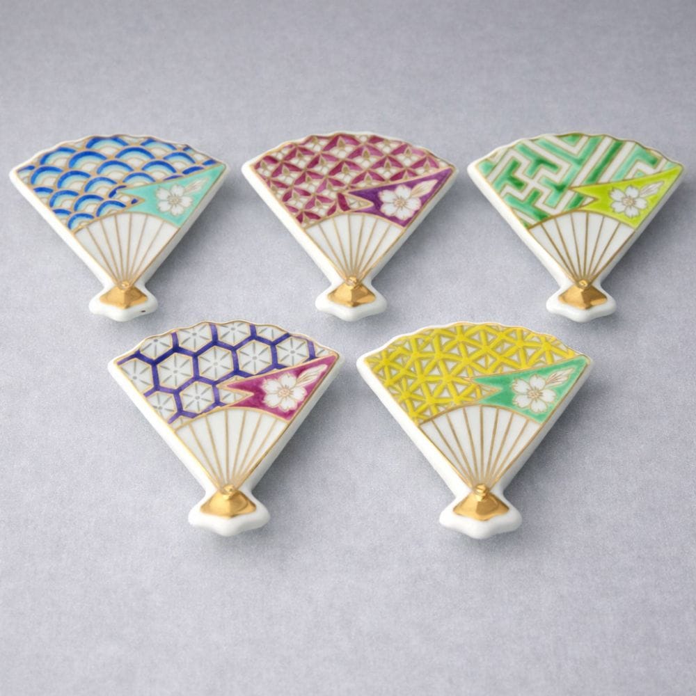 Chopstick Rests Set of 5 Fan Design – My Japanese World