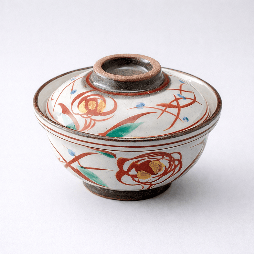 Floral Donburi Bowl with Lid Floral Donburi Bowl with Lid