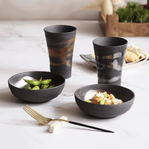 Gold and Silver Otsumami Cup Pair Gold and Silver Otsumami Cup Pair - Japanese Tableware | MyJapaneseWorld