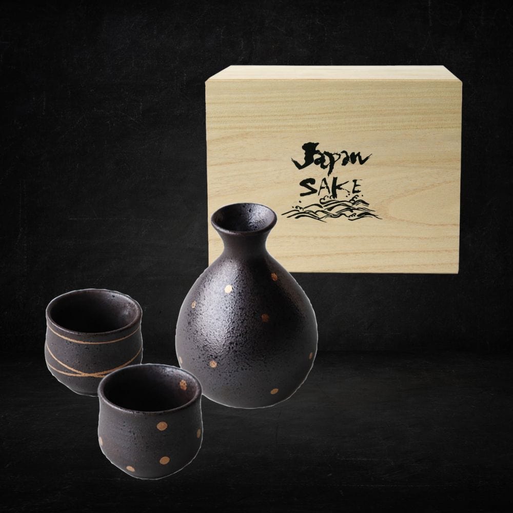 Gold Crystal Sake Set Gold Crystal Sake Set