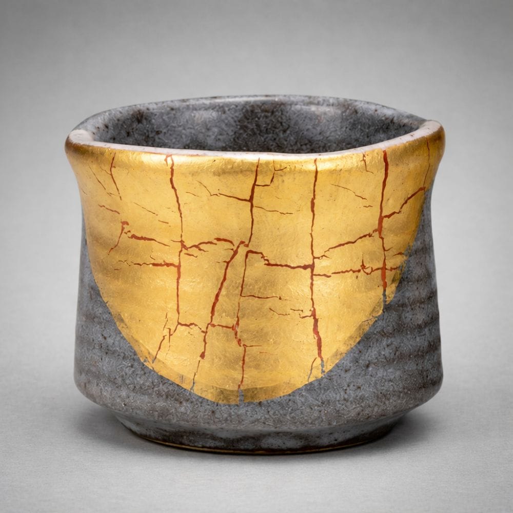 Gold Leaf Kutani Sake Cups Gold Leaf Kutani Sake Cups