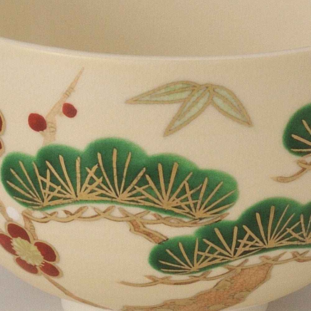 Gold-painted Pine Matcha Bowl Gold-painted Pine Matcha Bowl