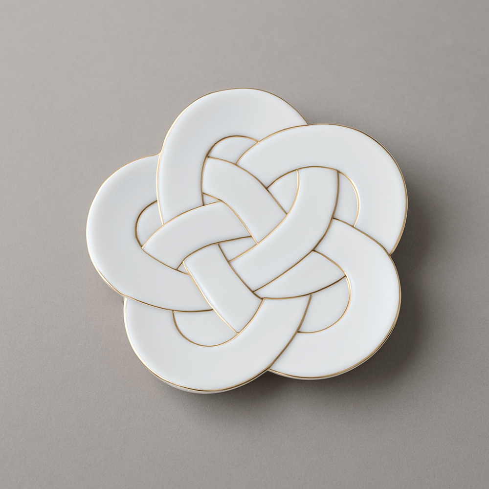 Gold Wire Knotted Small Plate Gold Wire Knotted Small Plate