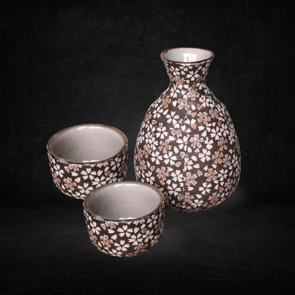 Green Hanachirashi Sake Set Hanachirashi Sake Set