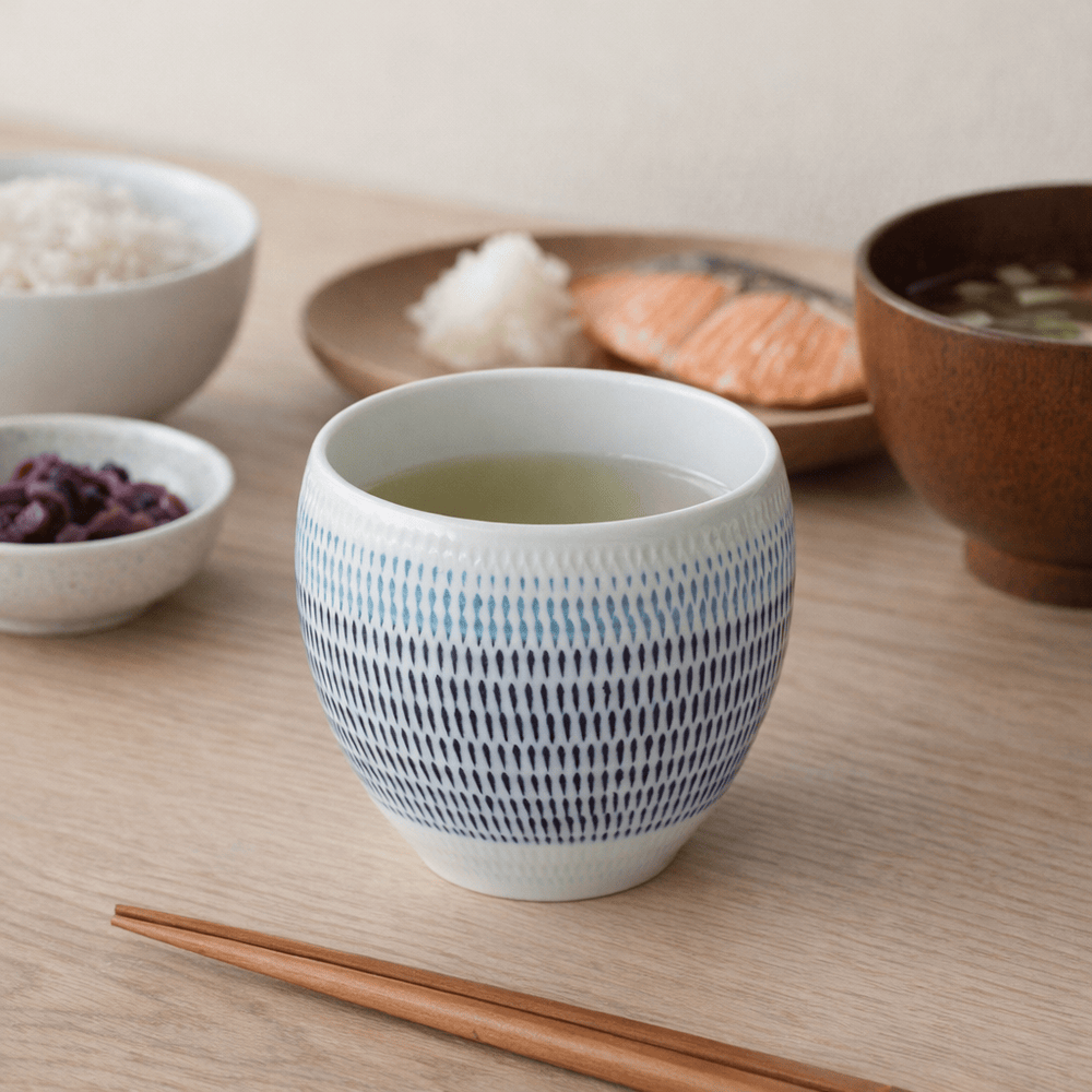 Hasami Porcelain Cup - Traditional Dyed Design Hasami Porcelain Cup - Traditional Dyed Design