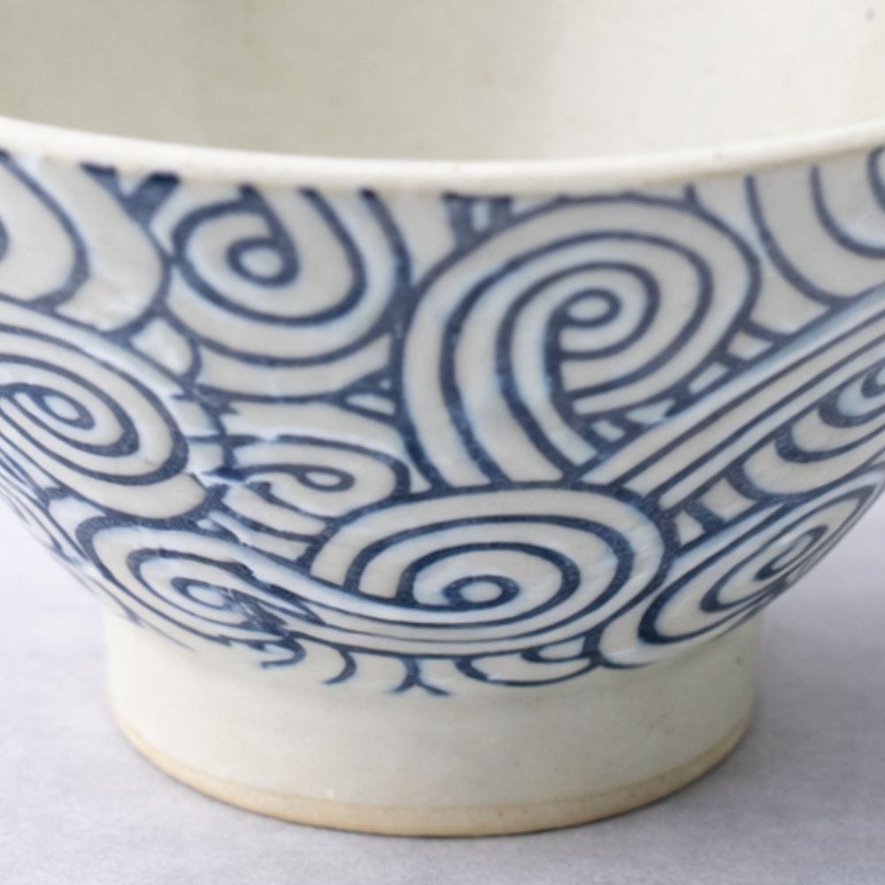 Hasami Uzushio Inban Pattern Rice Bowl Hasami Uzushio Inban Pattern Rice Bowl