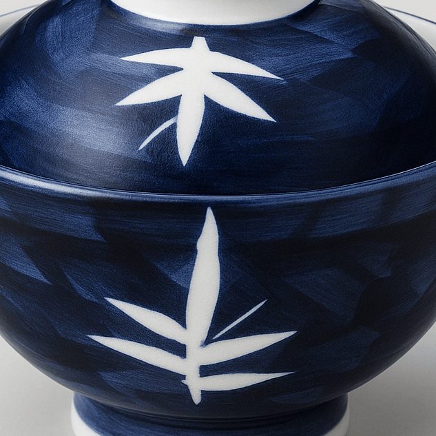 Indigo Bamboo Donburi Bowl with Lid Indigo Bamboo Donburi Bowl with Lid
