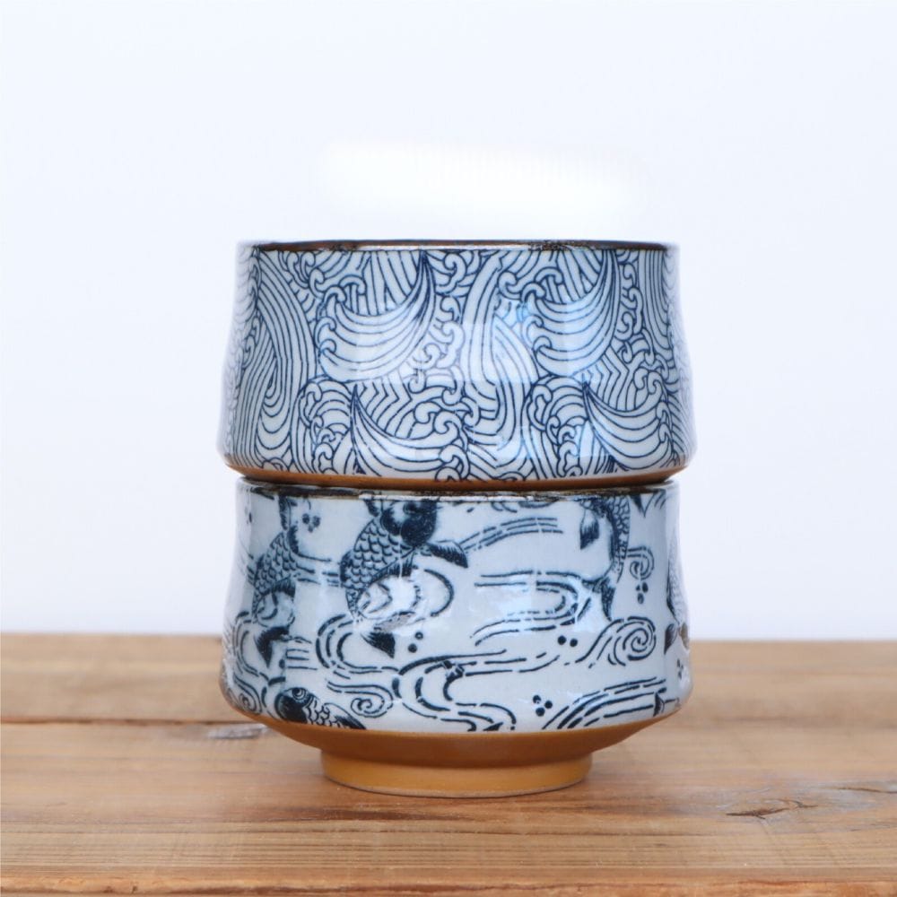 Japanese Matcha Bowl – Carp & Wave Chawan Japanese Matcha Bowl – Carp & Wave Chawan | MyJapaneseWorld
