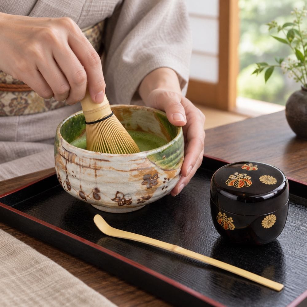 Japanese Matcha Set – Oribe 5-Piece Tea Set Japanese Matcha Set – Oribe 5-Piece Tea Set | MJW