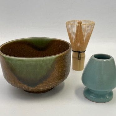 Kamishiro Brown Mino-yaki Matcha Starter Set Kamishiro Brown Mino-yaki Matcha Starter Set