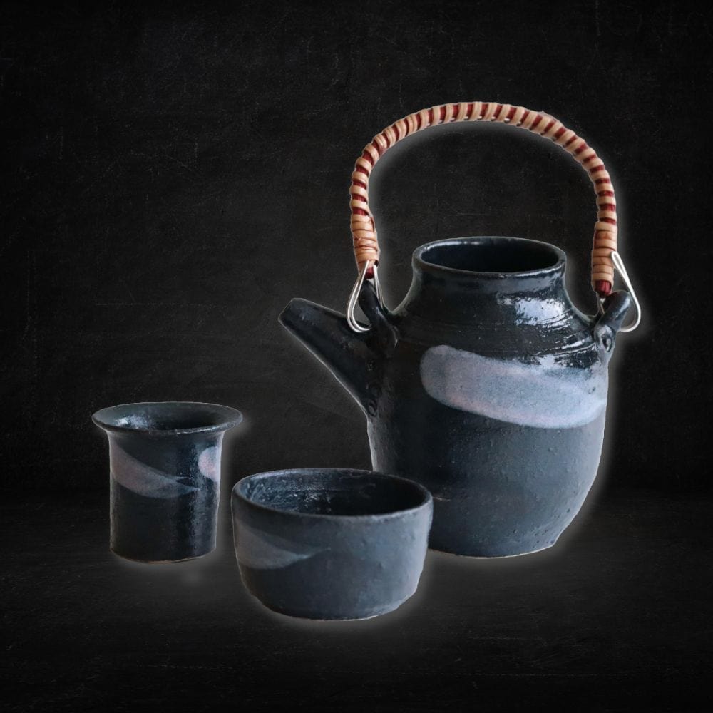 Kisha Dobin Kouei Sake Set - With Handle Kisha Dobin Kouei Sake Set - With Handle