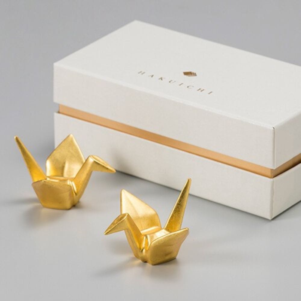 Kissho Golden Crane Chopstick Rest (Pair) Kissho Golden Crane Chopstick Rest (Pair)