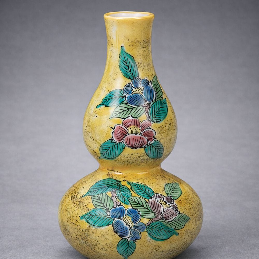 Kutani Sake Set by Yoshidaya Tsubaki Kutani Sake Set by Yoshidaya Tsubaki