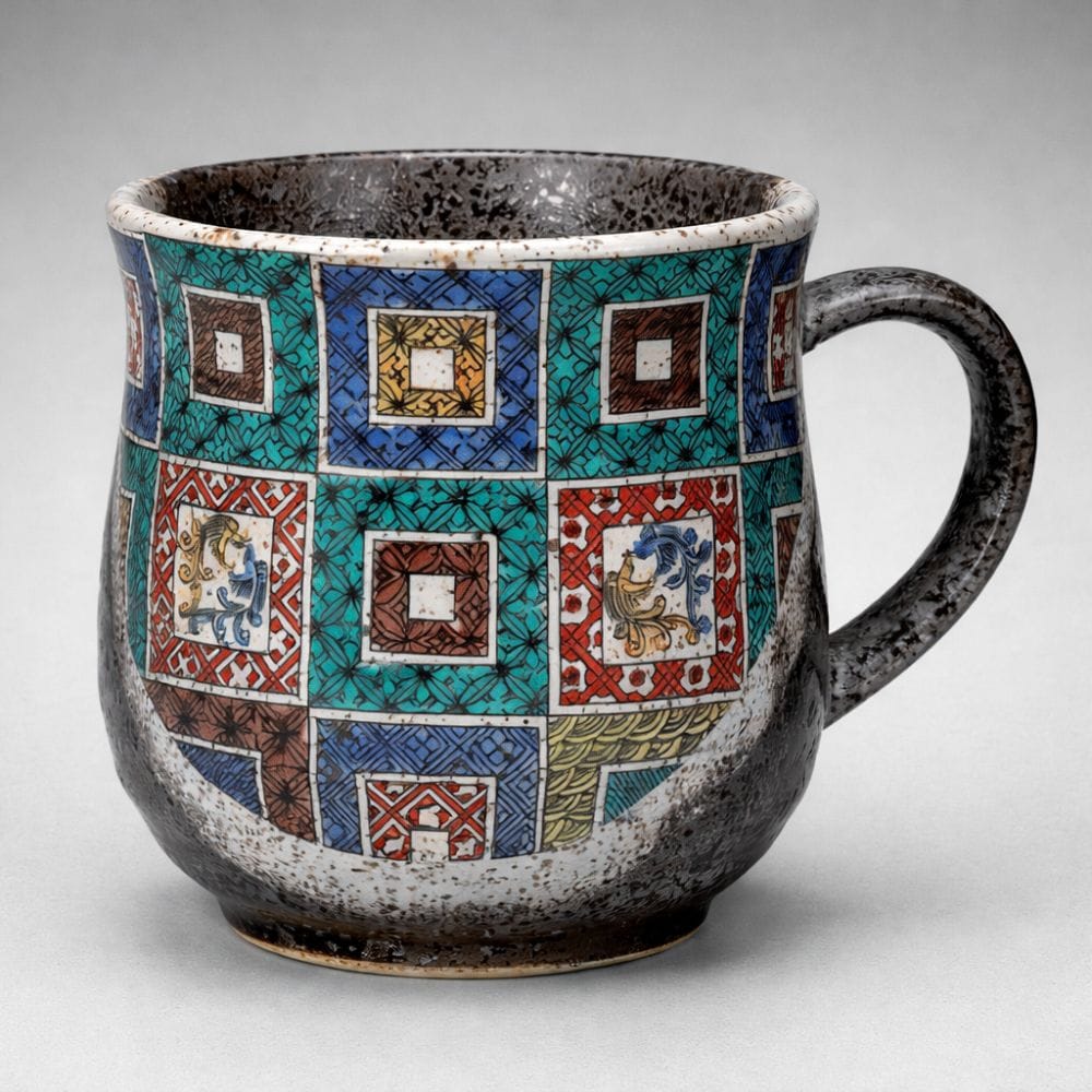 Kutani Stone Pavement Mug Kutani Stone Pavement Mug