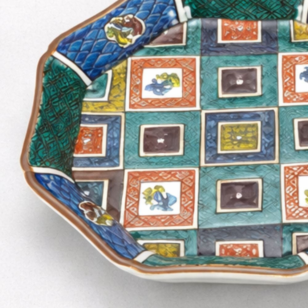 Kutani Stone Pavement Side Plate (Pair) Kutani Stone Pavement Side Plate (Pair)