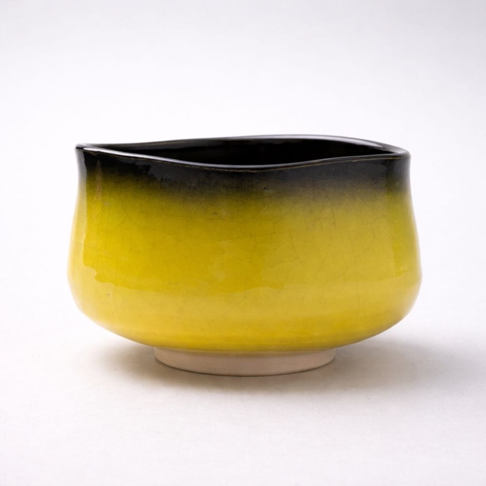 Mino Fuchimaki Yellow Matcha Bowl Mino Mino Fuchimaki Yellow Matcha Bowl Mino