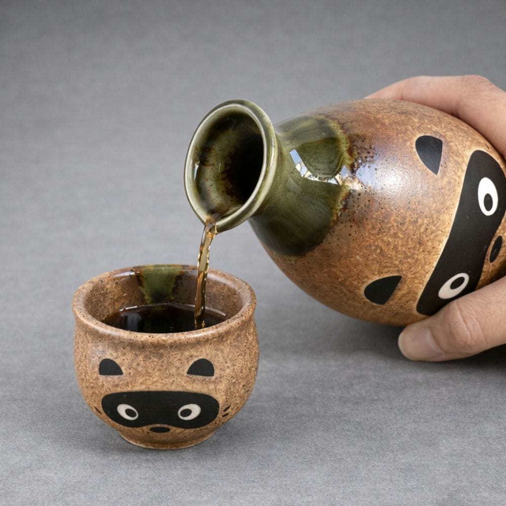 Mino Tanuki Sake Set Mino Tanuki Sake Set