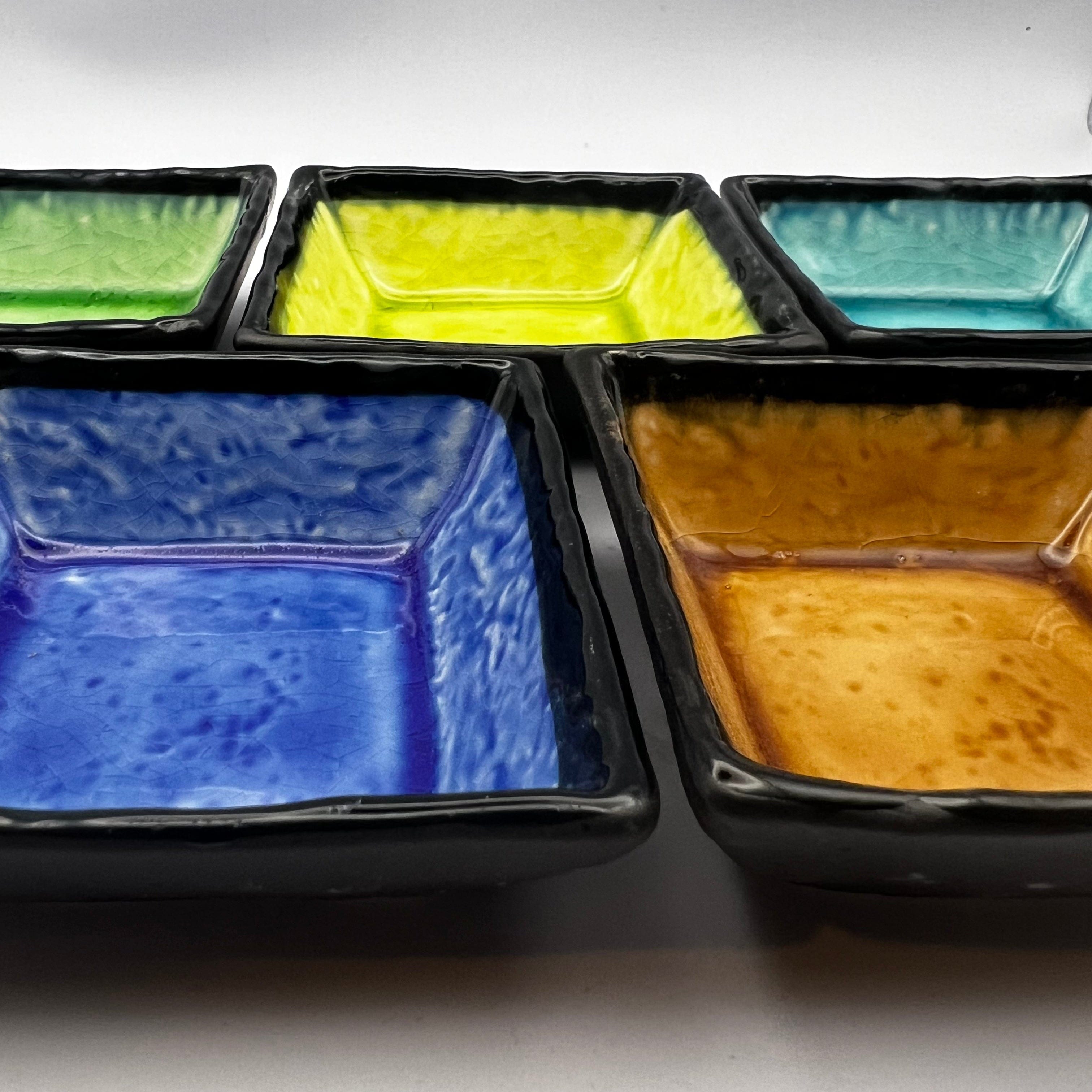Mino Ware Multicolor Small Plates Set Mino Ware Multicolor Small Plates Set