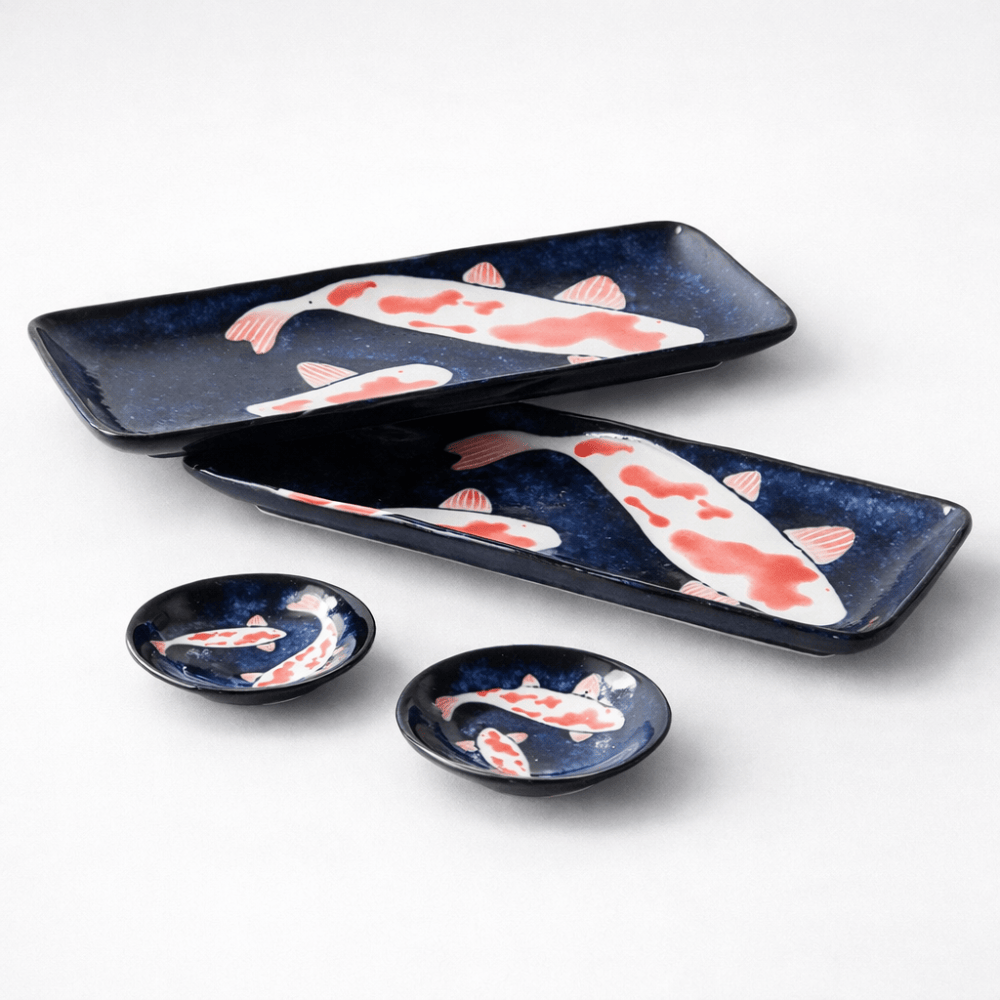 Nishiki Goi Sushi Oblong Plate Set (2 pieces) – My Japanese World