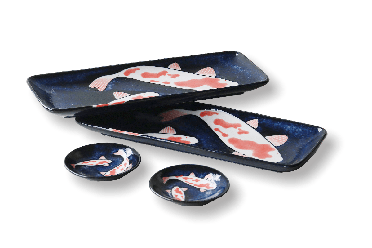 Nishiki Goi Sushi Oblong Plate Set (x2) Nishiki Goi Sushi Oblong Plate Set (x2)