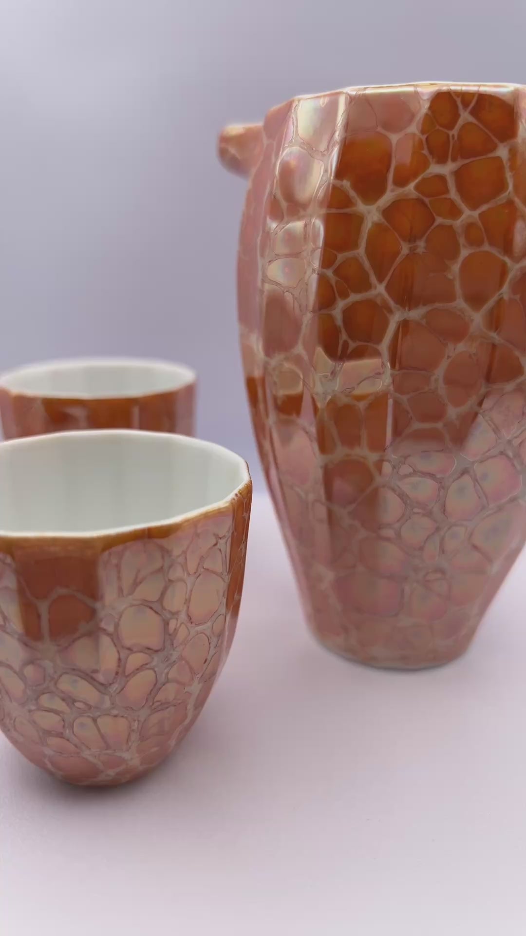 Load video: Champagne Sake Set