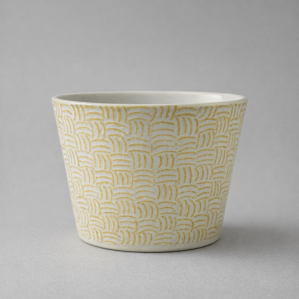 Hasami Kagome Soba Choko Cup Soba Choko Cup, Hasami Inban Pattern