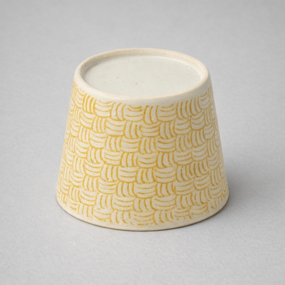 Hasami Kagome Soba Choko Cup Soba Choko Cup, Hasami Inban Pattern