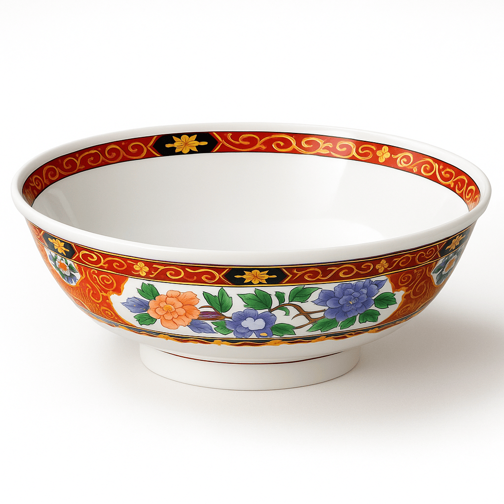 Traditional Kutani-Style Floral Ramen Bowl Traditional Kutani-Style Floral Ramen Bowl
