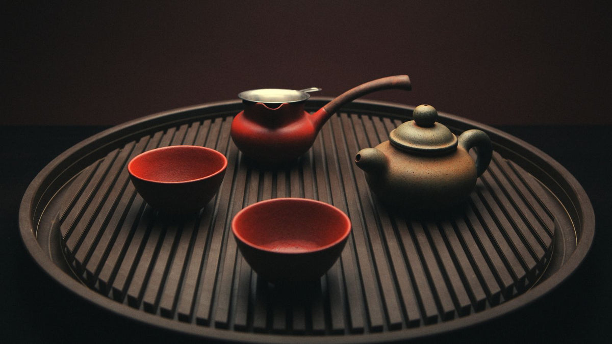 Japanese Cups on a stylish black tray