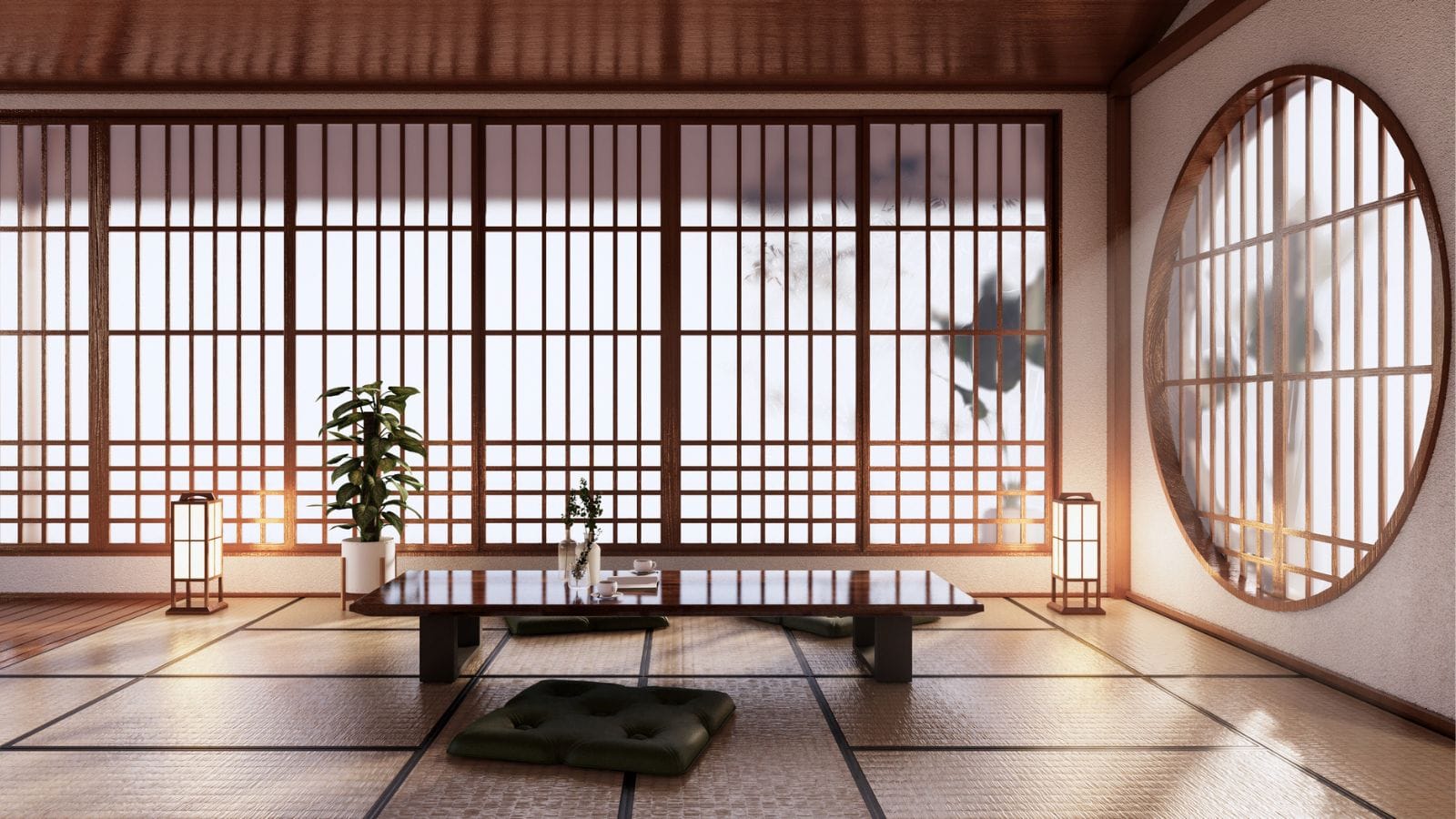 A minimalist Japanese living room
