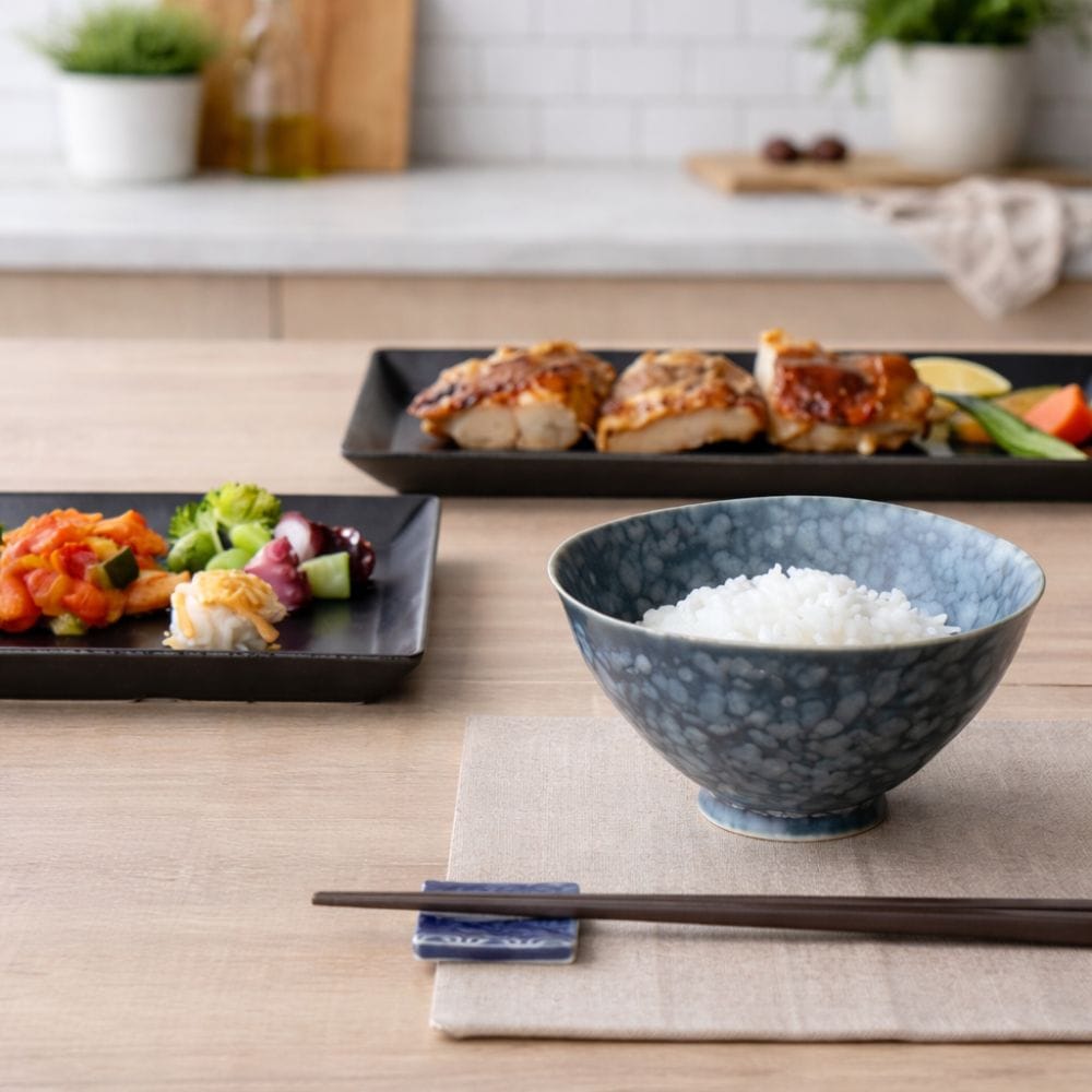 Arita B&W Marble Rice Bowls Set [2 bowls] Arita B&W Marble Rice Bowls Set [2 bowls]