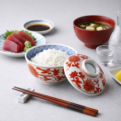 Arita Red Arabesque Rice Bowl Arita Red Arabesque Rice Bowl