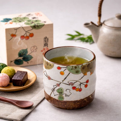 Artisan Kutani Botanical Tea Cup Artisan Kutani Botanical Tea Cup