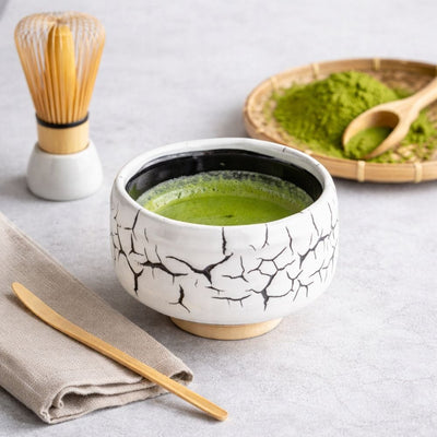 Black and White Mino Matcha Bowl Black and White Mino Matcha Bowl