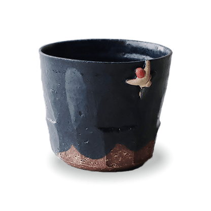 Black Artisan Climbing Cup by Keizan Kiln Artisan Climbing Cup by Keizan Kiln