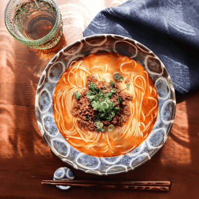 Brush Blue Noodle Bowl Set (3 Pieces) Brush Blue Noodle Bowl Set (3 Pieces)