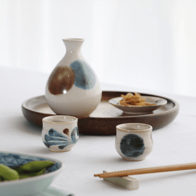 Brush Blue Sake Set Brush Blue Sake Set